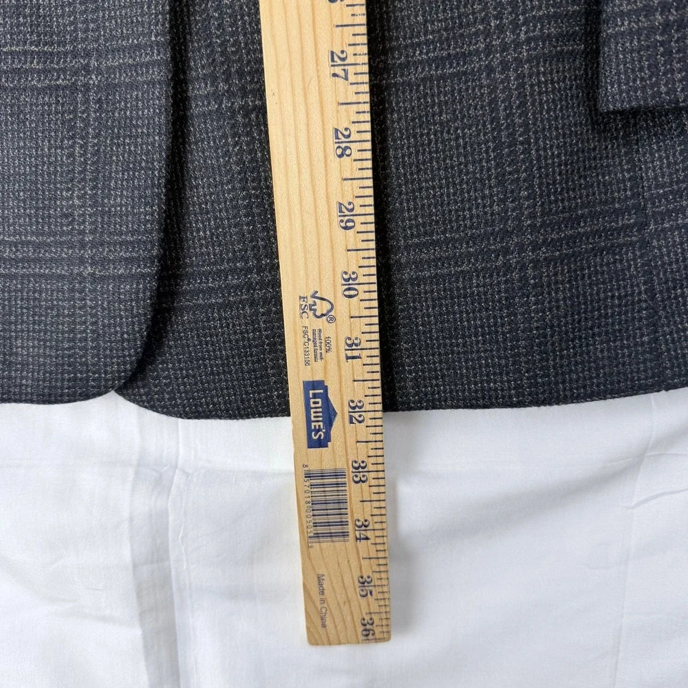 Vintage Gianfranco Ruffini Mens 42R Grey Glen Plaid Blazer‎ Sport Coat